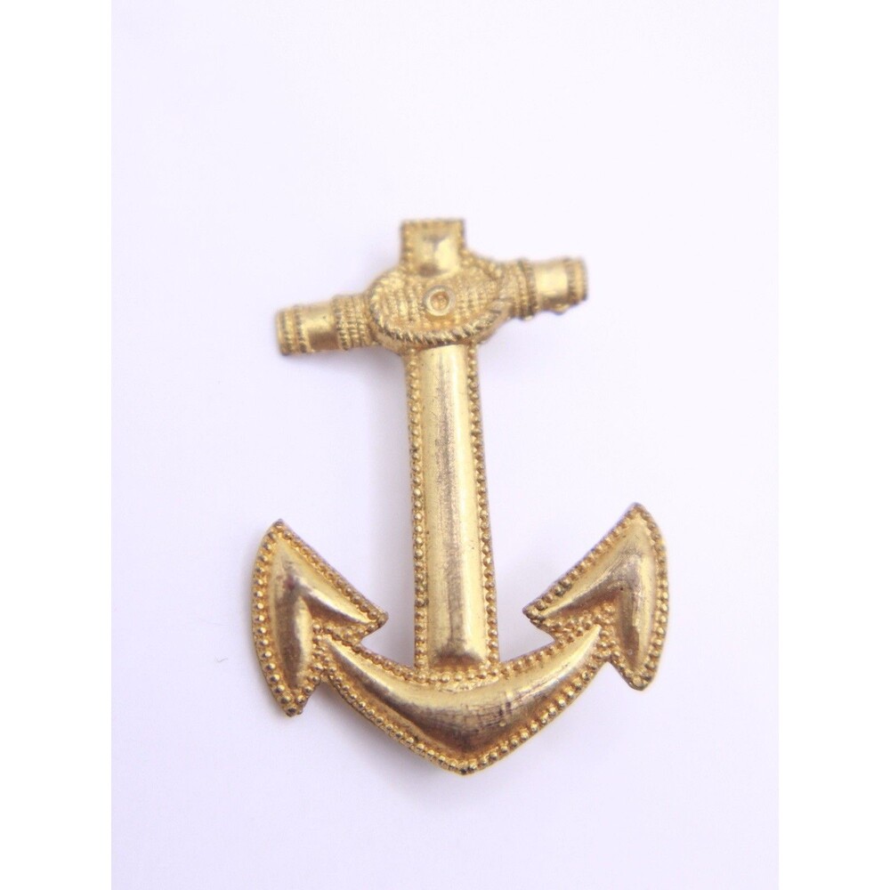 Vintage WWll Gold Filled 1/20 10k Gf Anchor Brooch Pin
